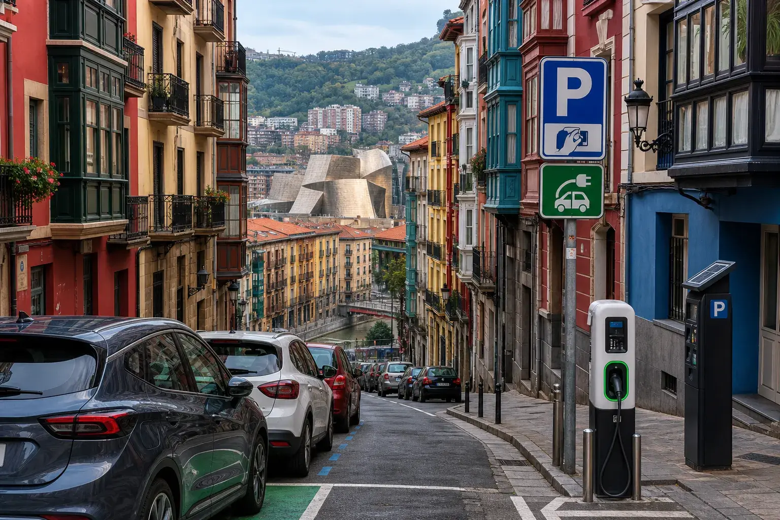 Parkering i Bilbao illustration