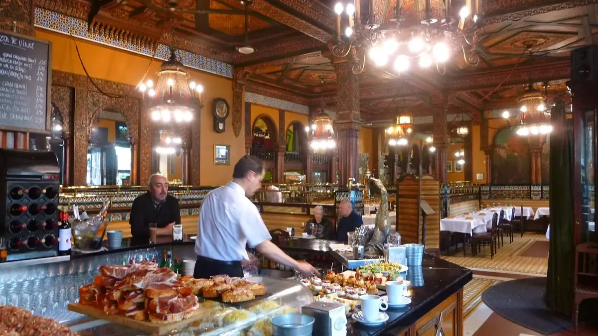 Cafémiljö i Bilbao